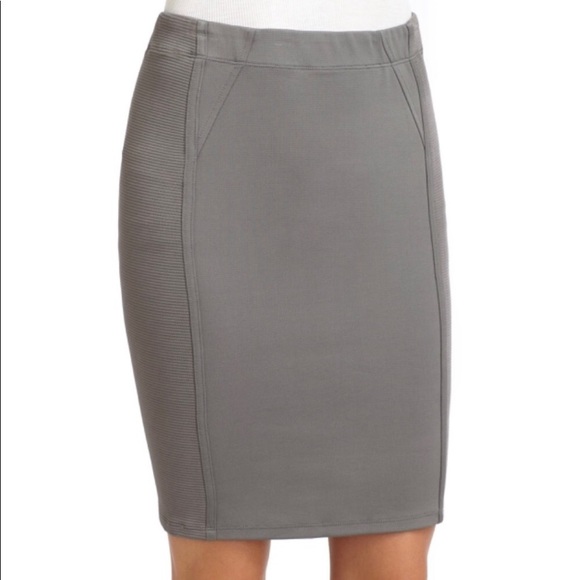 Grey stretch pencil skirt Clearance